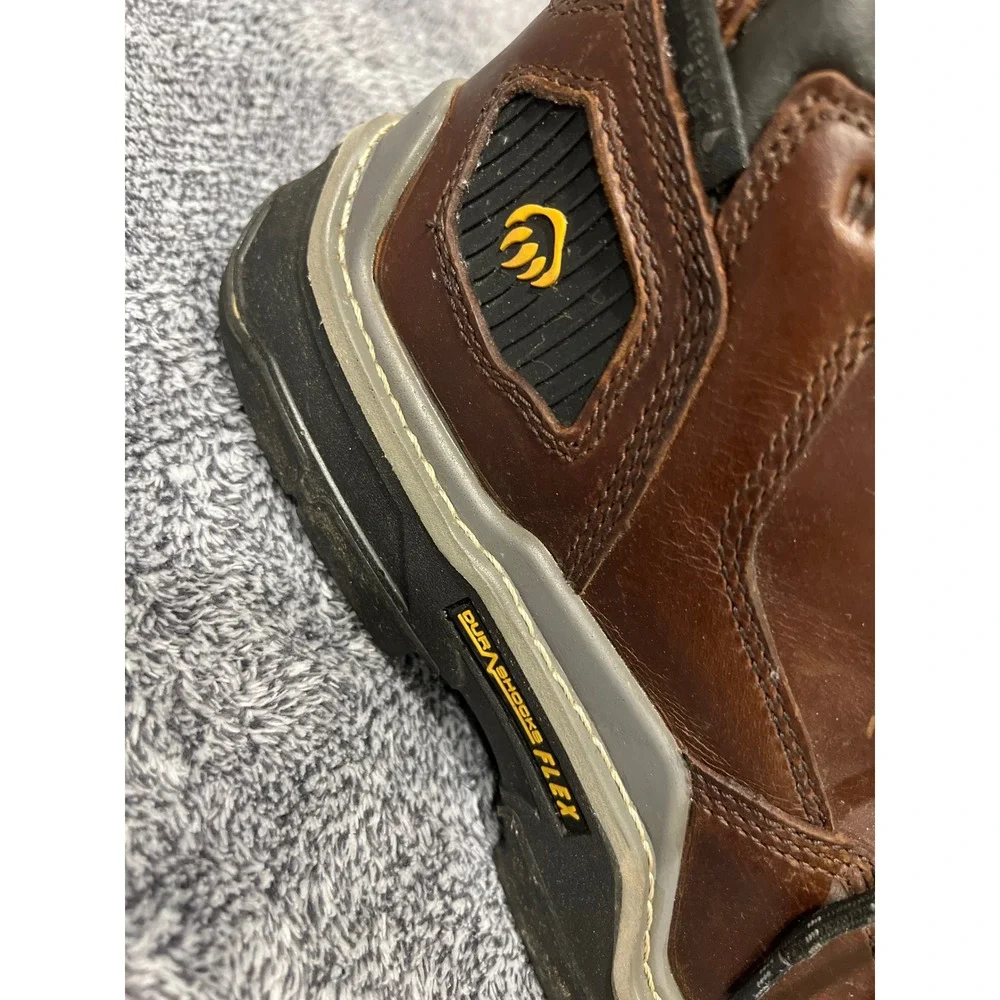 Wolverine Durashocks Flex Mens 10.5 EW Brown Leather Waterproof Work Boots 400g